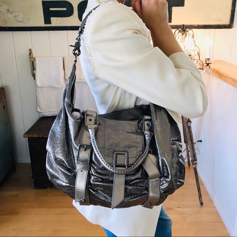 🖤 Botkier 🖤 Sasha Metallic Silver Shoulder Bag